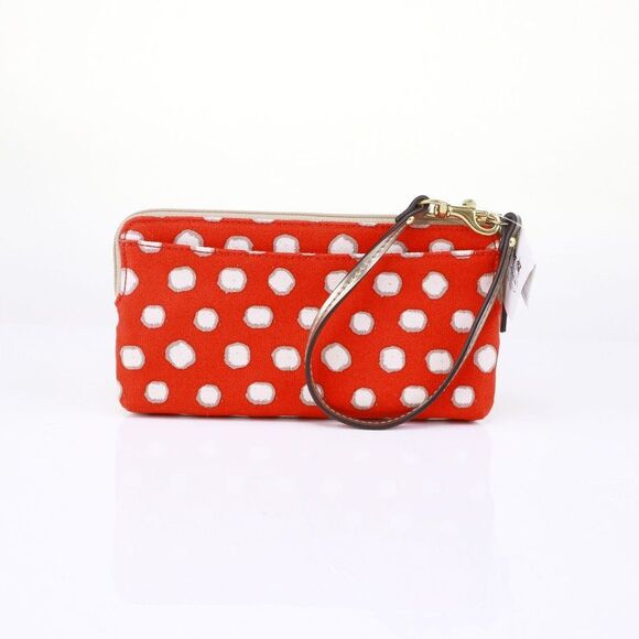 NEW Coach Crazy Dot Double Zip Wallet in Desert Sky - Picture 6 of 9